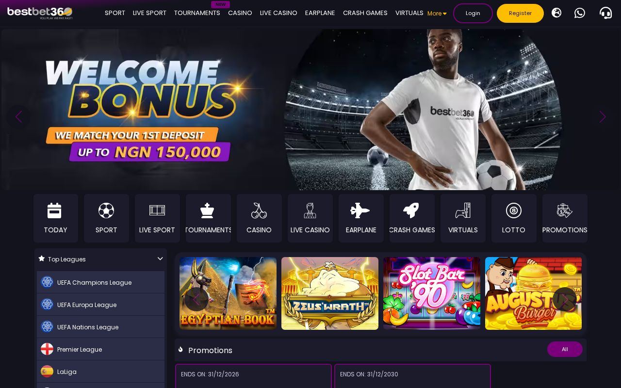 Bestbet360: Bestbet360 Nigeria: Sports Betting and Casino Games Online